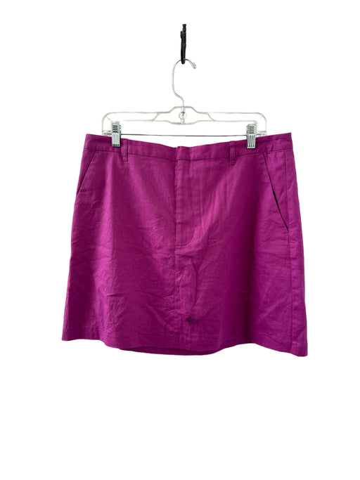 Banana Republic Size 14 Purple Cotton Mini Skirt Purple / 14