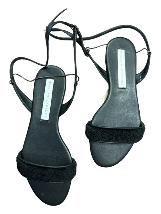 Stella McCartney Shoe Size 37 Black Vegan Leather Pony Hair Ankle Strap Sandals Black / 37