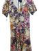 Marchesa Notte Size 4 Multi Cotton Eyelet Floral Short Sleeve Midi Dress Multi / 4