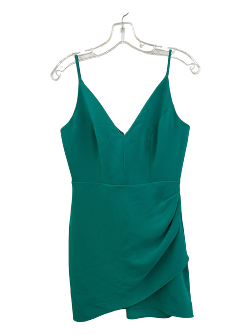 Amanda Uprichard Size S Green Polyester Spaghetti Strap Back Zip Dress Green / S