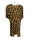 Michael Kors Collection Size 6 Mustard & Brown Silk Short Sleeve Paisley Dress Mustard & Brown / 6