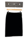 Chanel Size Est S Black Velvet Back Zip Pencil Skirt Black / Est S