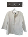 Eileen Fisher Size M Cream Cotton Blend Textured One Button Jacket Cream / M