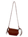 Yuzefi Brown Leather Braided Strap Crossbody Bag Brown / S