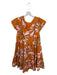 Crosby Size XS Orange & Pink Lycocell Flutter Sleeves Flowers Dress Orange & Pink / XS