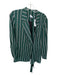 L'Academie Size S Teal & Black Viscose Blend Striped Belted Jacket Teal & Black / S