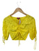Staud Size XS Yellow Viscose Blend Short Sleeve Floral Cropped Top Yellow / XS