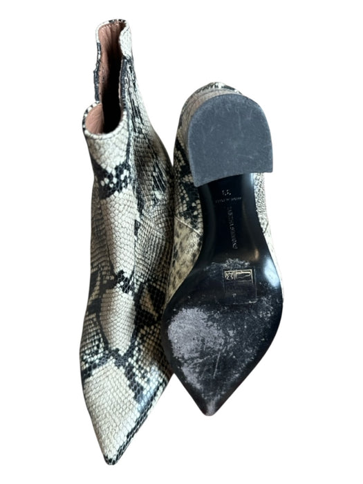 Tabitha Simmons Shoe Size 39 Gray & Black Leather Snake Embossed Booties Gray & Black / 39