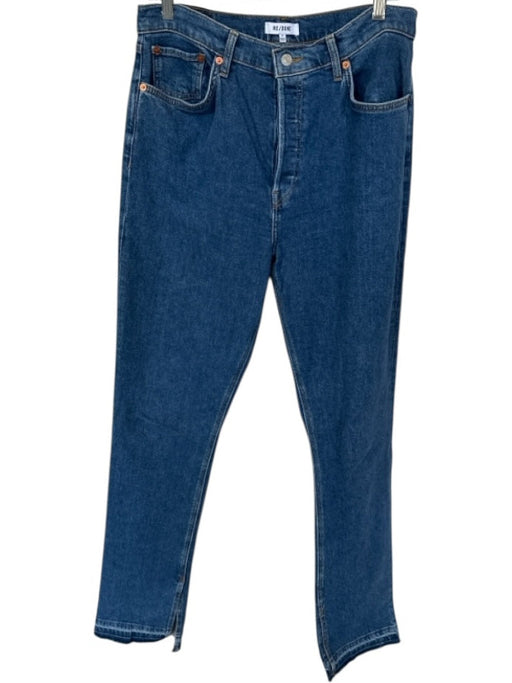 RE/DONE Size 31 Dark Wash Cotton High Waist Button Fly Straight Leg Jeans Dark Wash / 31