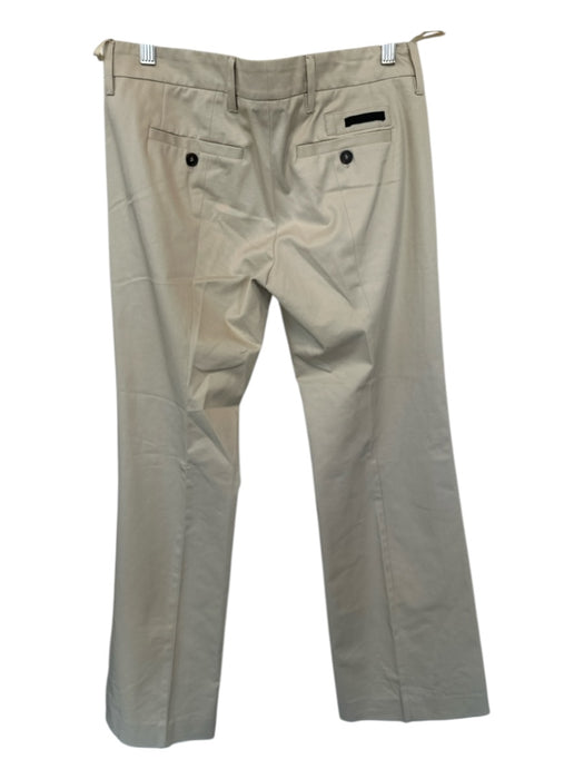 Prada Size 42 Khaki Cotton Blend Straight Leg Trouser Pants Khaki / 42