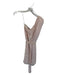 Retrofete Size M Baby Pink Sequin One Shoulder Belted Velvet Accent Dress Baby Pink / M