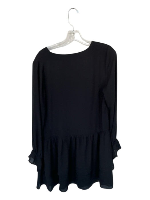 Crosby Size M Black Polyester Long Sleeve Buttons Dress Black / M