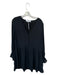 Crosby Size M Black Polyester Long Sleeve Buttons Dress Black / M