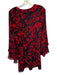 Parker Size XS Red & Black Polyester Long Sleeve Abstract Dress Red & Black / XS