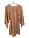 Doen Size S light brown Cotton Long Bell Sleeve Square Neck Dress light brown / S