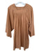 Doen Size S light brown Cotton Long Bell Sleeve Square Neck Dress light brown / S