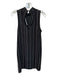 Trina Turk Size 2 Black & Gold Silk Sleeveless Rhinestone Striped Shift Dress Black & Gold / 2