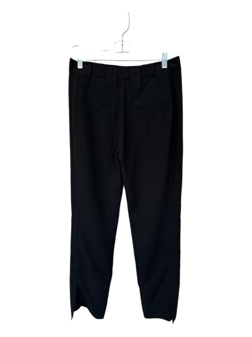 Ganni Size 38 Black Polyester High Waist Textured Trouser Pants Black / 38