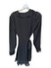 Parker Size 2 Black Polyester Long Sleeve Ruffles Sash Dress Black / 2