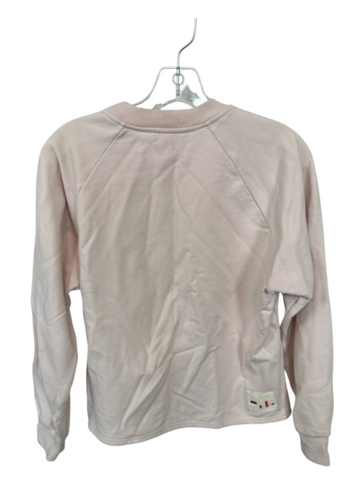 Tibi Size XS Blush Cotton Long Sleeve Side Gather Sweatshirt Blush / XS