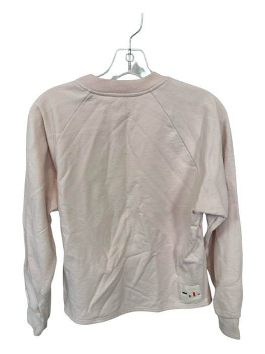 Tibi Size XS Blush Cotton Long Sleeve Side Gather Sweatshirt Blush / XS