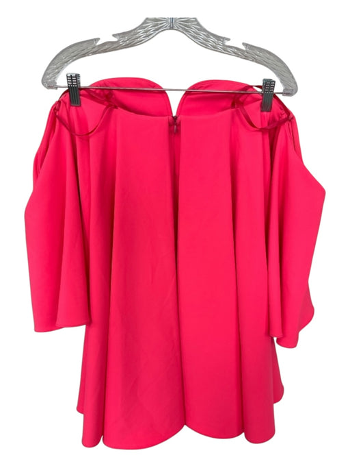 Milly Size 4 Hot pink Polyester Blend Off Shoulder Corset Bodice Dress Hot pink / 4