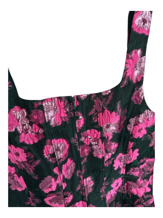 Lilly Pulitzer Size 4 Green & Pink Polyester Blend jaquard Flowers Dress Green & Pink / 4