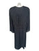 Ramy Brook Size 0 Black Polyester Long Balloon Sleeve Metallic Wrap Maxi Dress Black / 0
