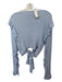 Tularosa Size L Baby Blue Rayon Blend Long Sleeve Ruffles Wrap Ribbed Sweater Baby Blue / L