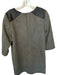 Nellie Partow Size 4 Gray & Black Wool Fur Long Sleeve Back Zip Dress Gray & Black / 4