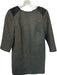 Nellie Partow Size 4 Gray & Black Wool Fur Long Sleeve Back Zip Dress Gray & Black / 4