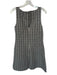 Theory Size 8 Black & Cream Wool Sleeveless Houndstooth Back Zip Dress Black & Cream / 8