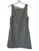 Theory Size 8 Black & Cream Wool Sleeveless Houndstooth Back Zip Dress Black & Cream / 8