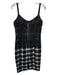 Michael Kors Size 6 Black & White Virgin Wool Spaghetti Strap Checkered Dress Black & White / 6