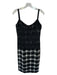 Michael Kors Size 6 Black & White Virgin Wool Spaghetti Strap Checkered Dress Black & White / 6
