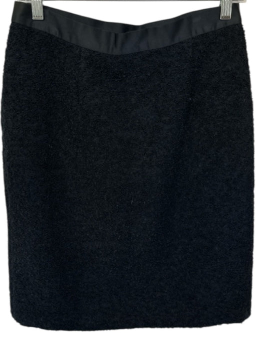 Viktor & Rolf Size Est M Black Textured Side Zip Pencil Skirt Black / Est M