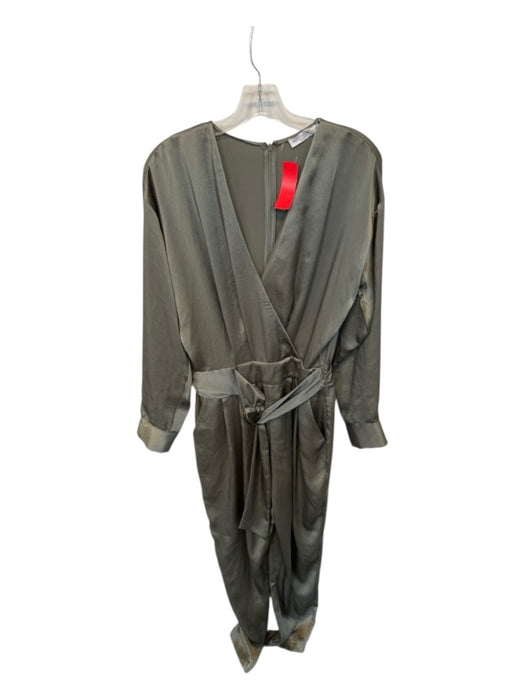 Ramy Brook Size 6 Sage green Polyester Long Sleeve Belted Back Zip Jumper Sage green / 6