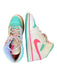 Nike Air Jordan Shoe Size 8 Aqua & Pink Print Leather High Top Athletic Sneakers Aqua & Pink Print / 8
