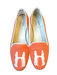 Hadleigh's Shoe Size 36 Orange & White Canvas People loafer Flats Orange & White / 36