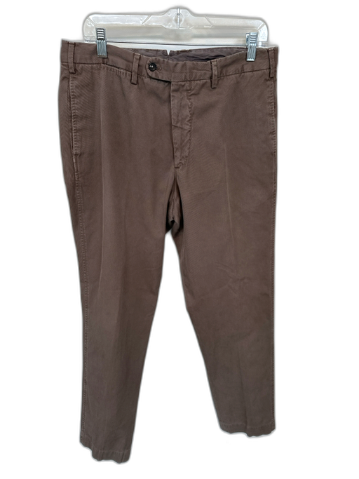 Sid Mashburn Size 35 Brown Cotton Solid Men's Pants Brown / 35