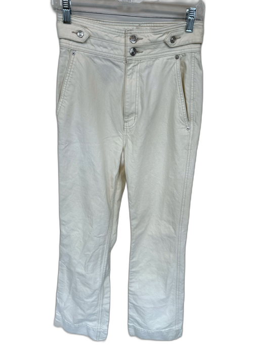 Current Elliot Size 25 Cream Cotton High Waist Flare Jeans Cream / 25