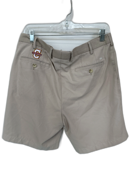 Peter Millar Size 34 Khaki Polyester College Logo Men's Shorts Khaki / 34