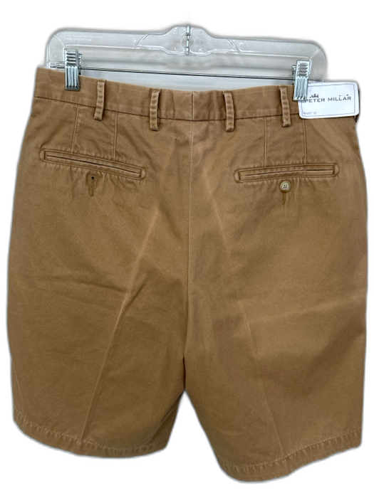 Peter Millar NWT Size 33 Light Brown Cotton Solid Men's Shorts Light Brown / 33