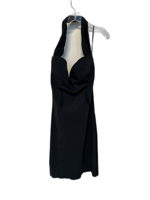 Chiara Boni Size 48 Black Halter Neck Sweetheart Neckline Dress Black / 48