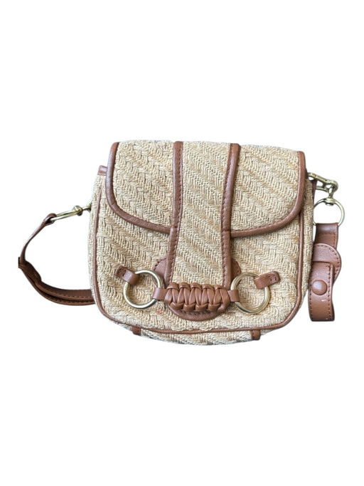 See By Chloe Tan & brown Jute Leather Front Flap GHW Bag Tan & brown / S