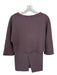 Danielle D. Rollins Size XS Maroon Wool Long Sleeve Pencil Back Zip Skirt Set Maroon / XS