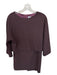 Danielle D. Rollins Size XS Maroon Wool Long Sleeve Pencil Back Zip Skirt Set Maroon / XS