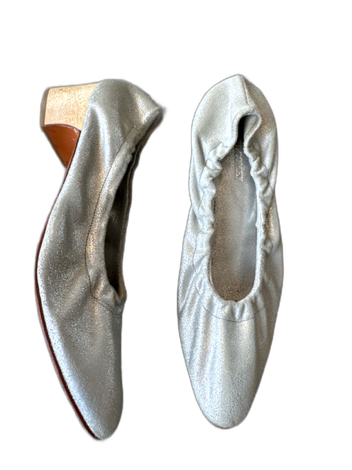 Rachel Comey Shoe Size 10 Silver Leather Metallic Block Heel Kitten Heel Pumps Silver / 10