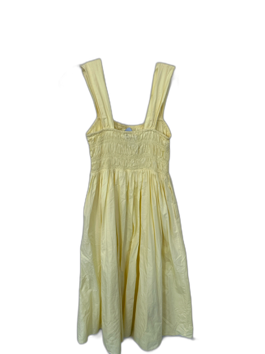 Staud Size M Light Yellow Cotton Sleeveless Smocked Top Maxi Dress Light Yellow / M