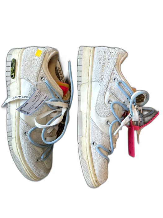 Off White X Nike Shoe Size 6.5 White & Pink Suede & Leather Lace Up Sneakers White & Pink / 6.5